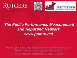 The Public Performance Measurement and Reporting Network ppmrn