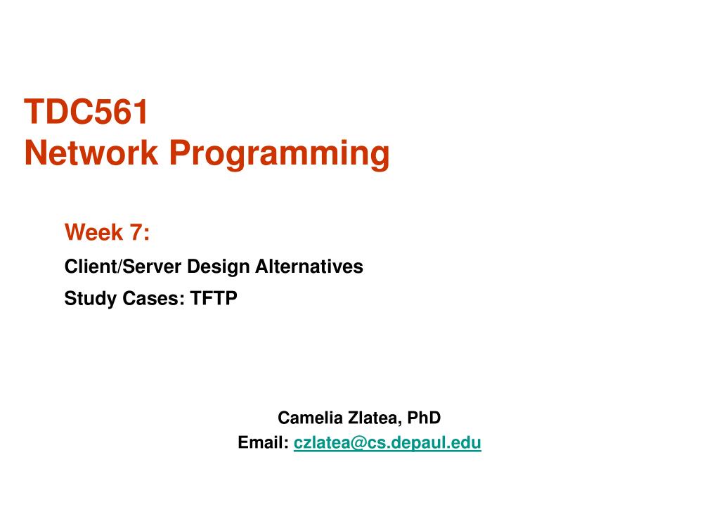 PPT - TDC561 Network Programming PowerPoint Presentation, free download ...