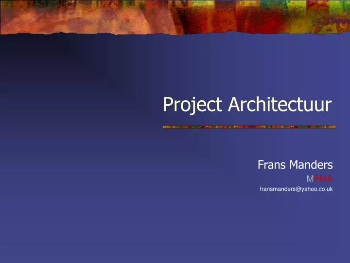 project architectuur