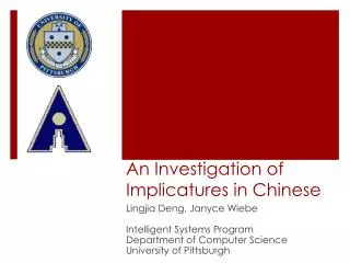 An Investigation of Implicatures in Chinese