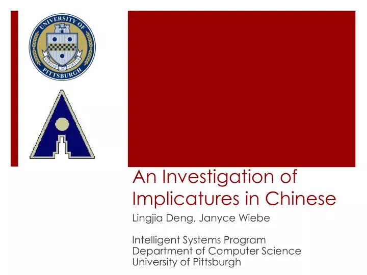 an investigation of implicatures in chinese