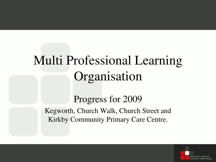 multi professional learning organisation