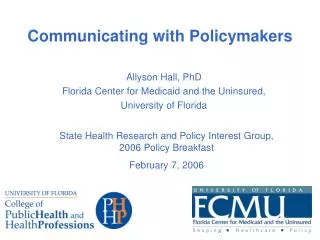 Communicating with Policymakers