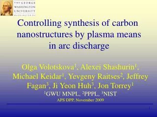 Controlling synthesis of carbon nanostructures by plasma means in arc discharge