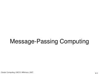 Message-Passing Computing