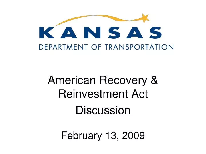 american recovery reinvestment act discussion february 13 2009