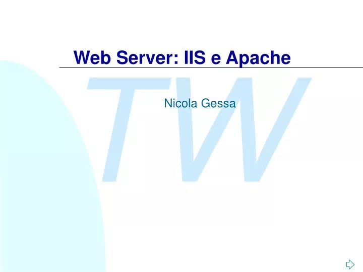 web server iis e apache