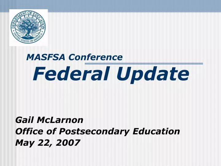 masfsa conference federal update