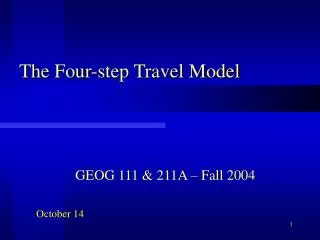 The Four-step Travel Model