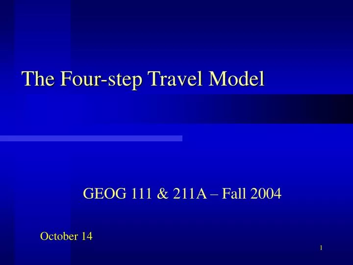 the four step travel model
