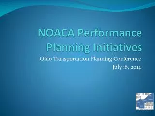 NOACA Performance Planning Initiatives