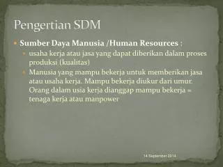 pengertian sdm