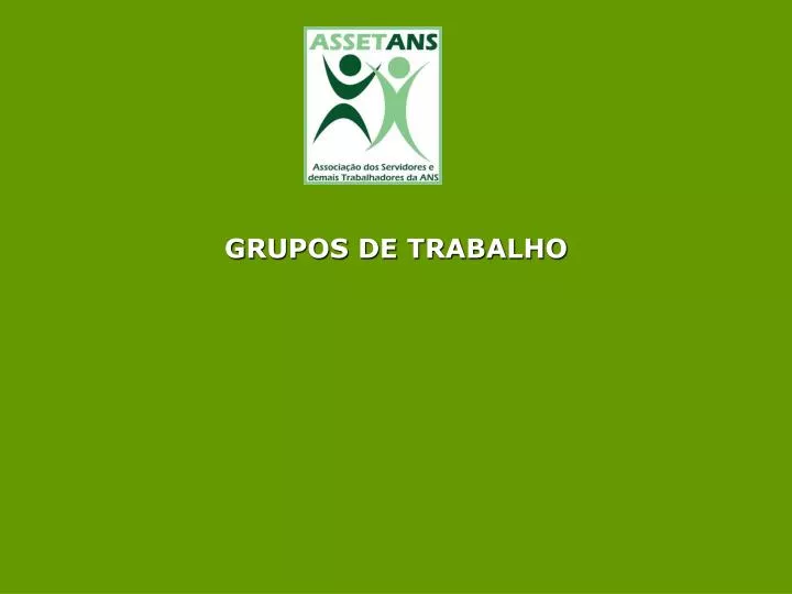 grupos de trabalho