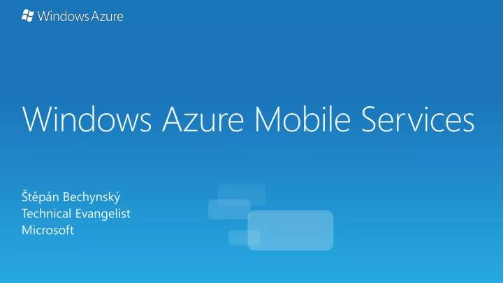 windows azure mobile services