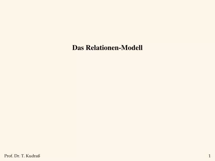 das relationen modell