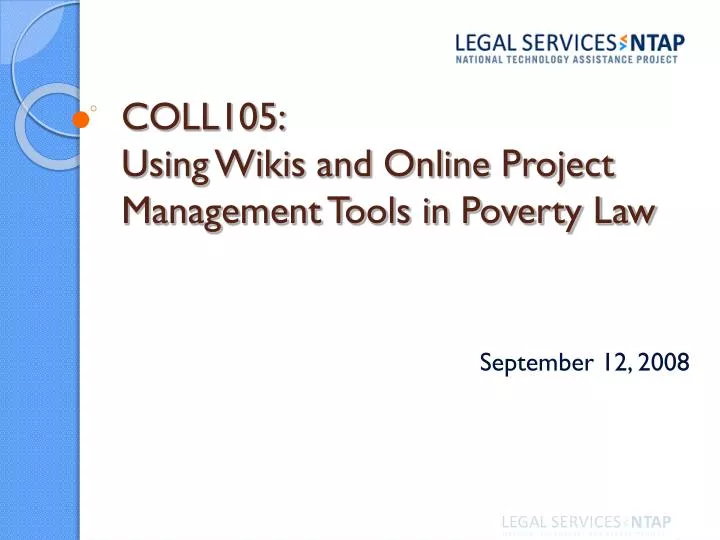 coll105 using wikis and online project management tools in poverty law