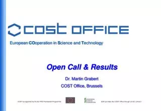 European CO operation in S cience and T echnology