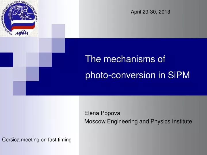 the mechanisms of photo conversion in sipm