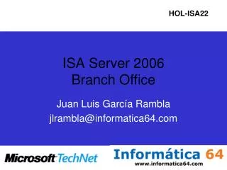 isa server 2006 branch office