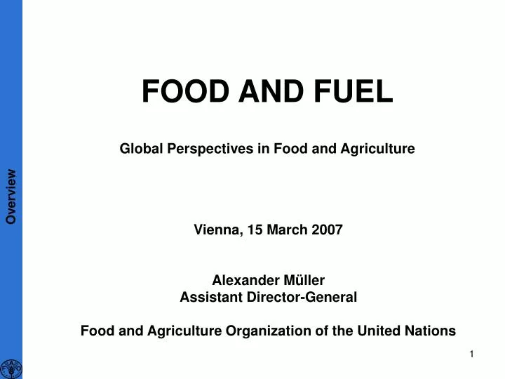 food and fuel global perspectives in food and agriculture