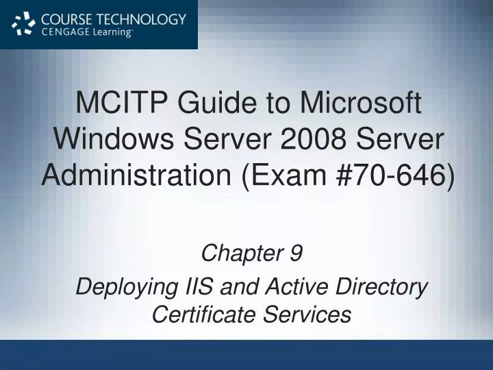 mcitp guide to microsoft windows server 2008 server administration exam 70 646