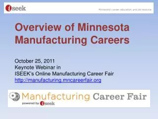 Overview of Minnesota Manufacturing Careers