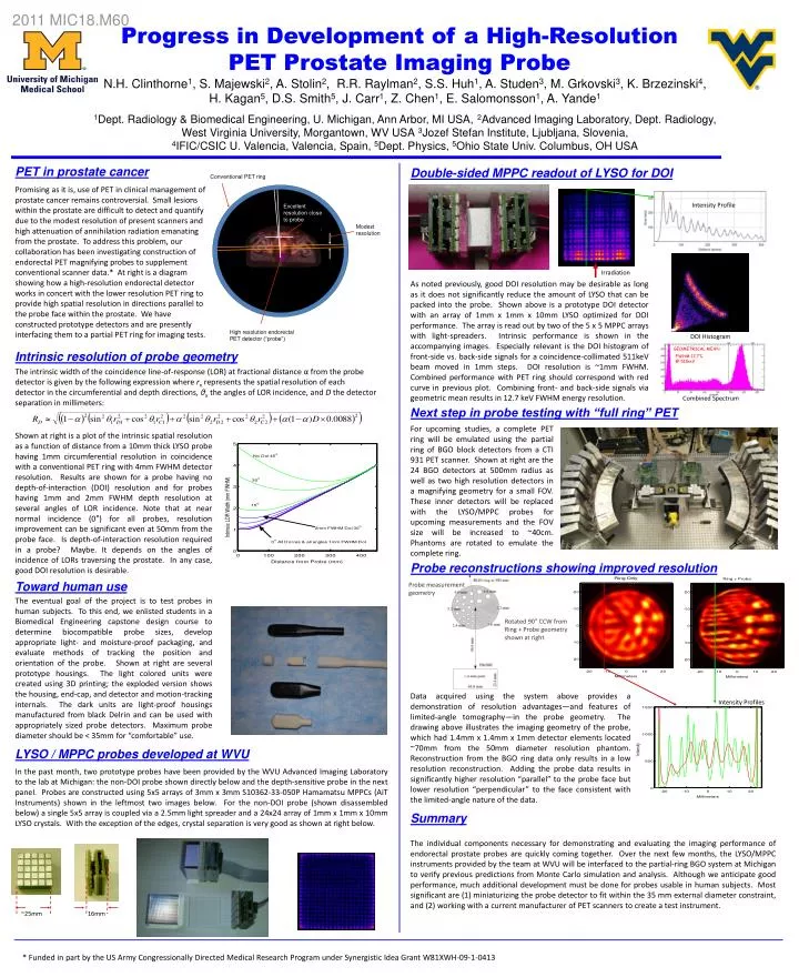 progress in development of a high resolution pet prostate imaging probe