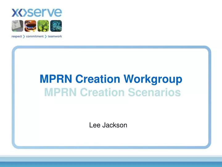 mprn creation workgroup mprn creation scenarios