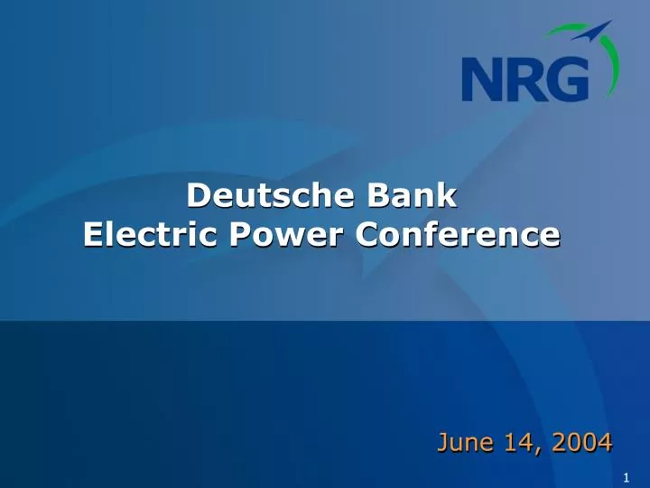 deutsche bank electric power conference