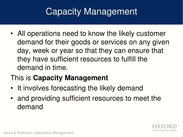 capacity management