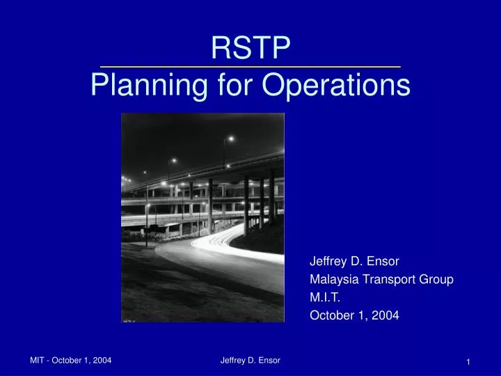 rstp planning for operations
