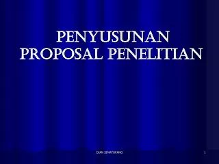penyusunan proposal penelitian
