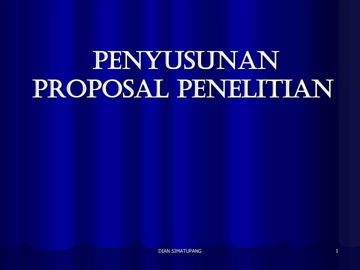 penyusunan proposal penelitian