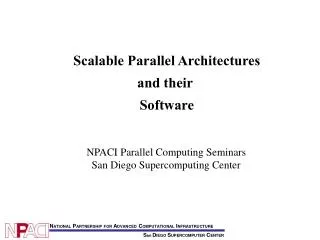 Scalable Parallel Architectures and their Software