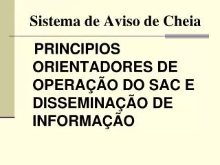 sistema de aviso de cheia
