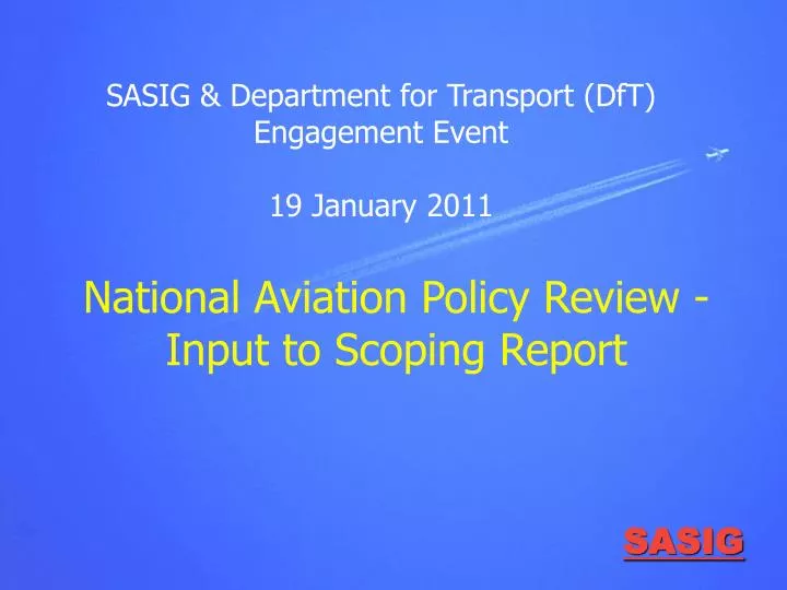 national aviation policy review input to scoping report