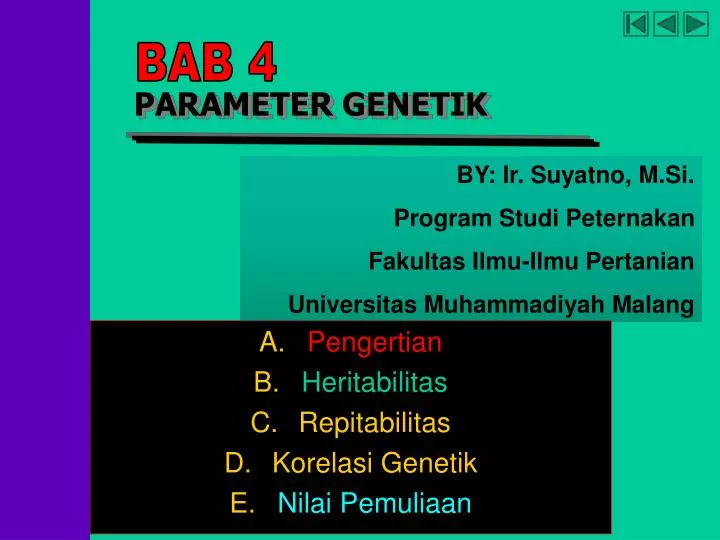 parameter genetik