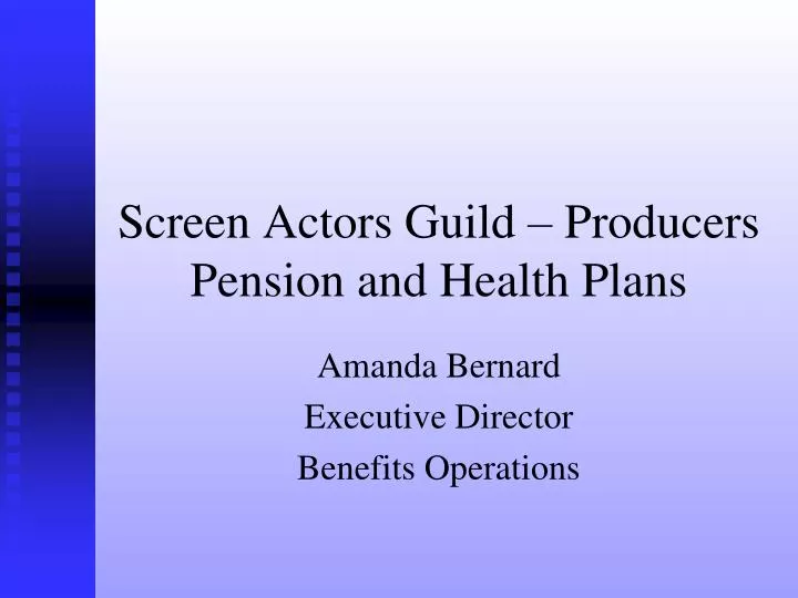 screen actors guild producers pension and health plans