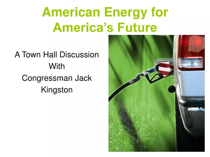 american energy for america s future