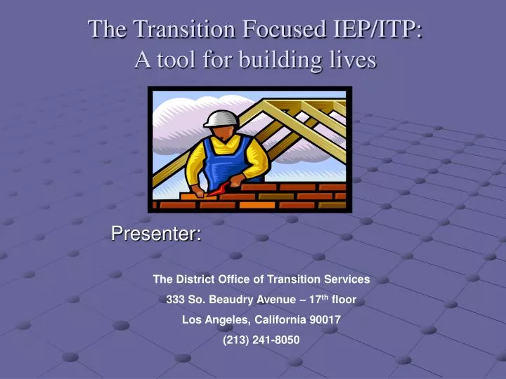 the transition focused iep itp a tool for building lives