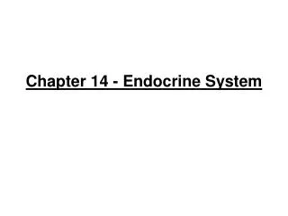 Chapter 14 - Endocrine System