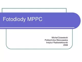 fotodiody mppc