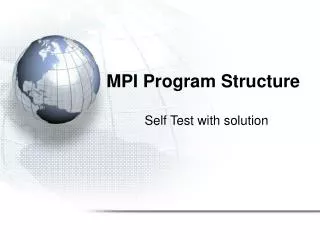 MPI Program Structure