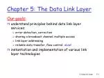 Chapter 5: The Data Link Layer - slide 1