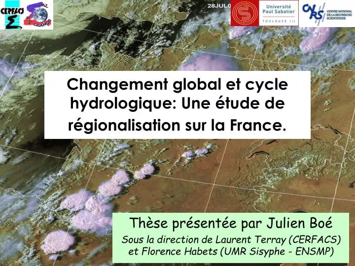 changement global et cycle hydrologique une tude de r gionalisation sur la france