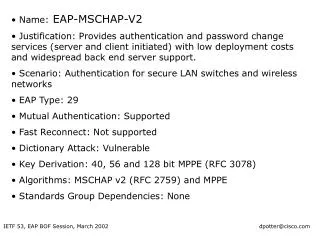 Name: EAP-MSCHAP-V2