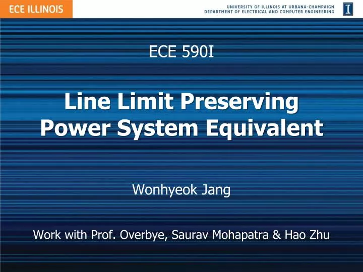 line limit preserving power system equivalent