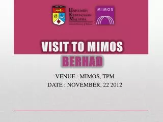 VISIT TO MIMOS BERHAD