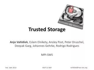 Trusted Storage