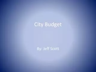 City Budget